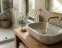 Lavabo và bồn tắm đúc Terrazzo xu hướng nâng tầm không gian sống